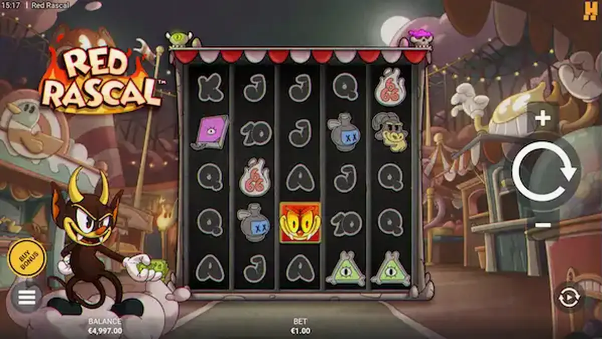 Red Rascal slot machine interface